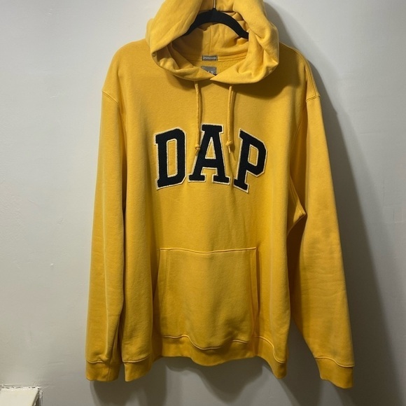 DAP (GAP) MEN YELLOW HOODIE. SIZE-XL. - Picture 1 of 10